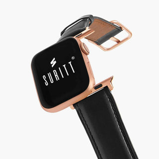 apple watch leather band in black