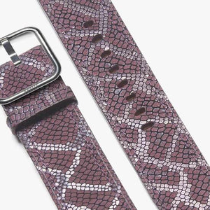 snake leather iwatch strap- Paris-Burgundy