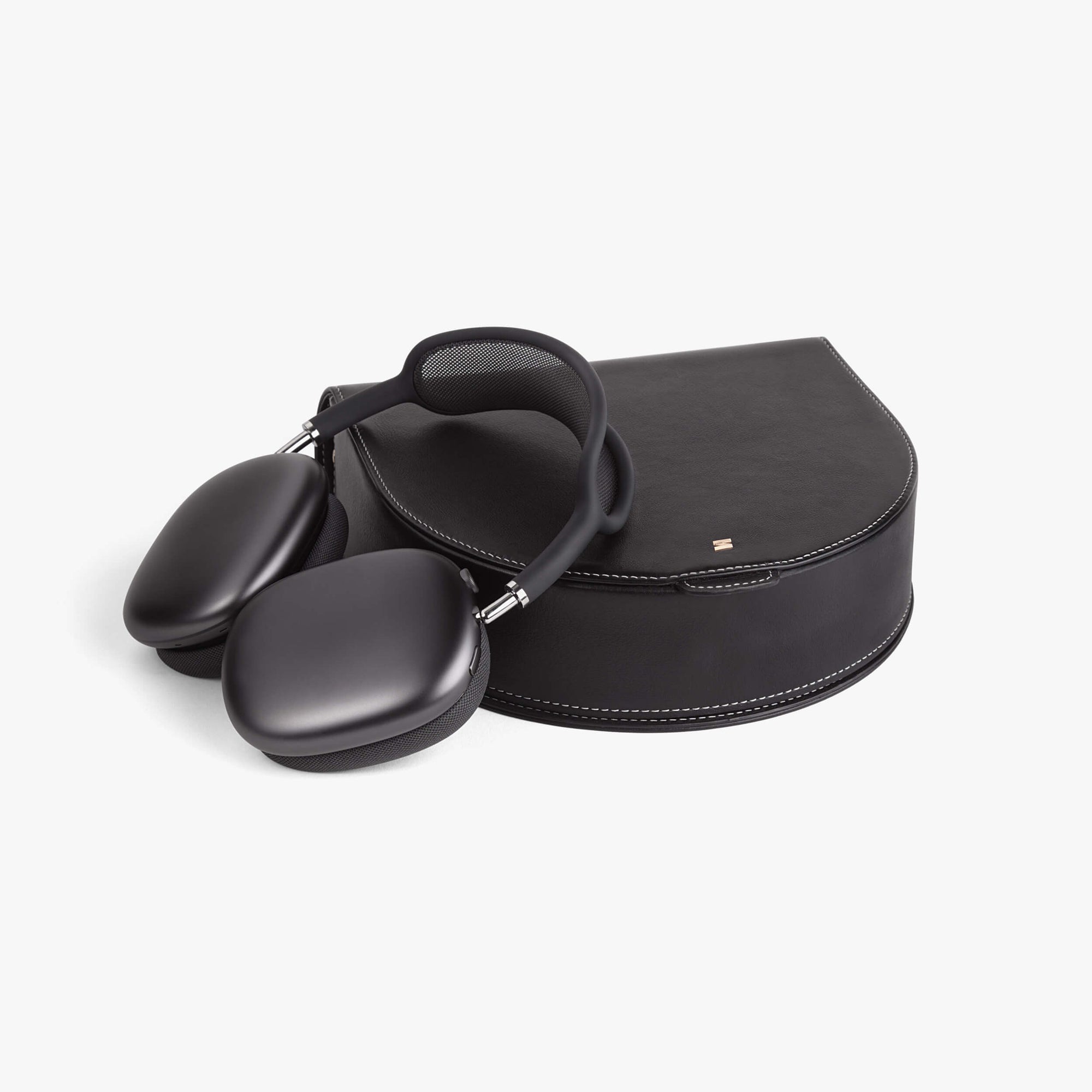 AirPods Max Funda de cuero Negro, Accesorios de cuero de gama alta Suritt