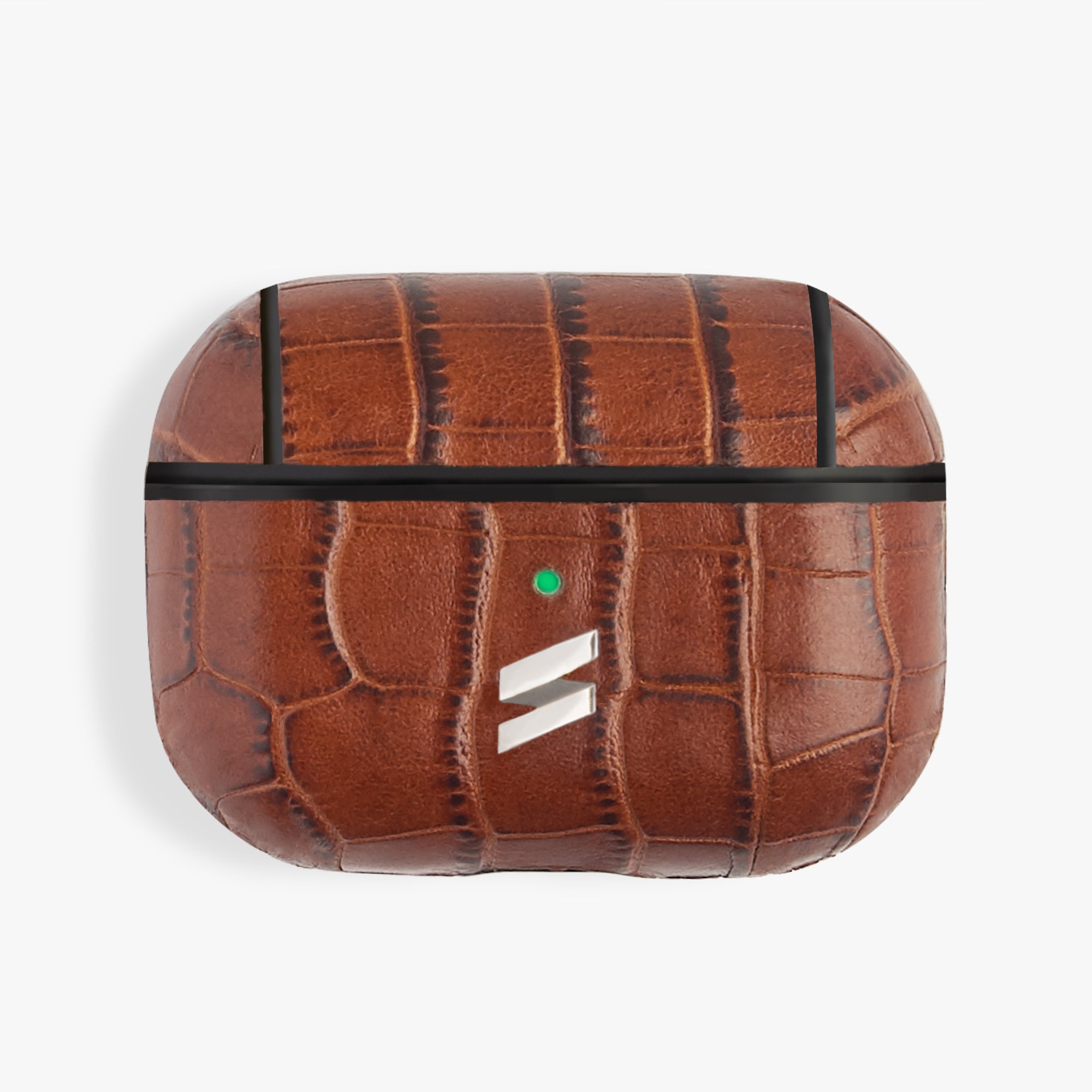 Maroon LV Solid Leather Airpods Case