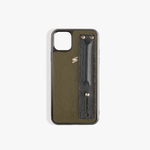 iPhone 11 Pro Case Corteccia Strap Green