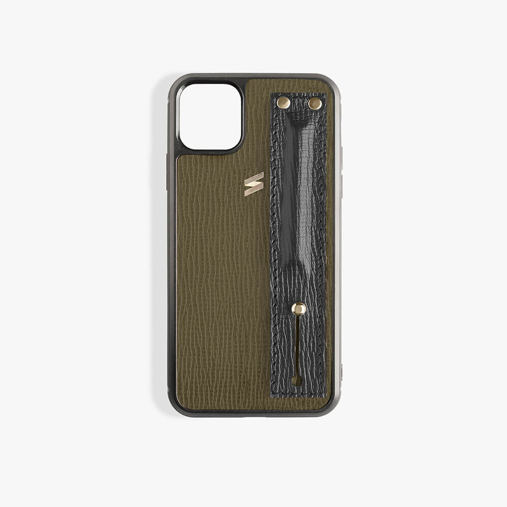 iPhone 11 Pro Max Case Corteccia Strap Green