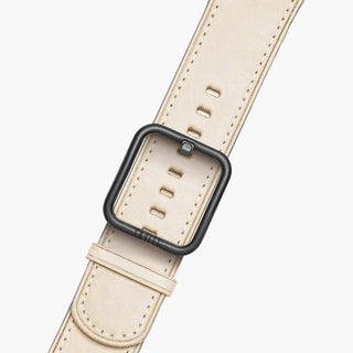 apple watch leather band in color cream