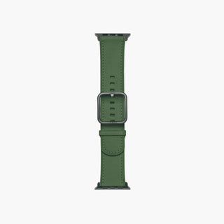 apple watch leather green band- rio