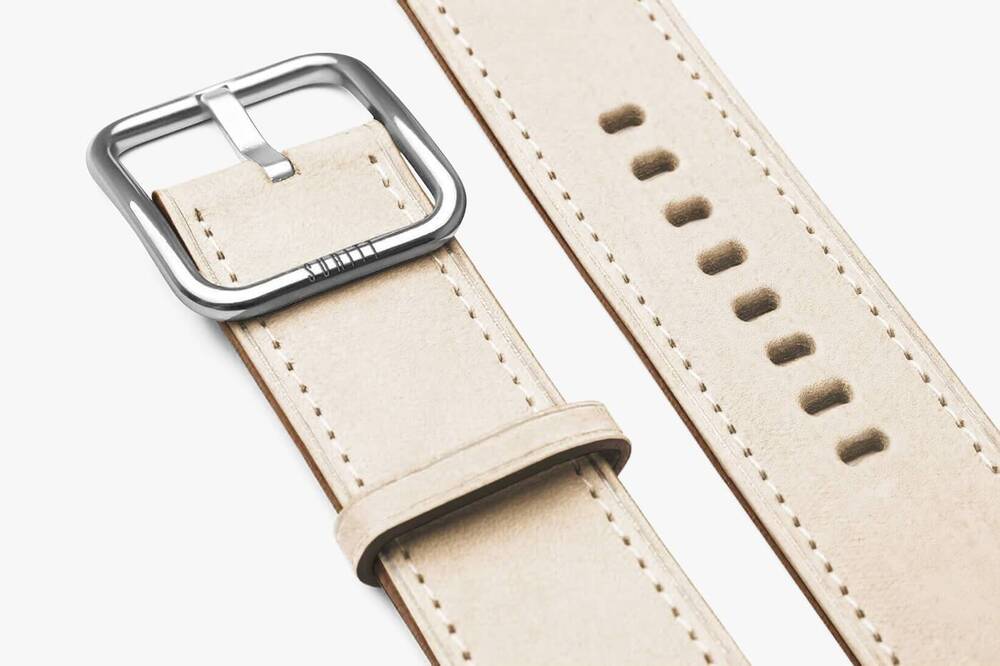 apple watch leather strap- Rio cream