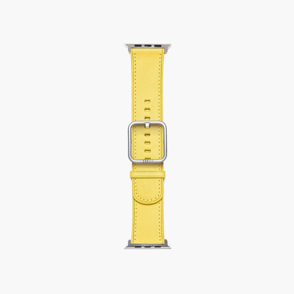 apple watch yellow leather band