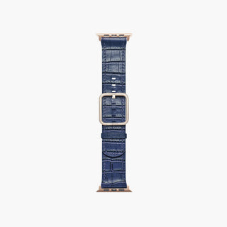 apple watch strap with blue cocodirle print - Sidney