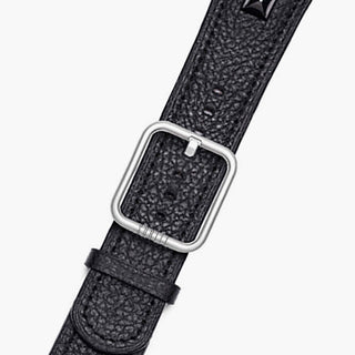 black leather apple watch band- oslo