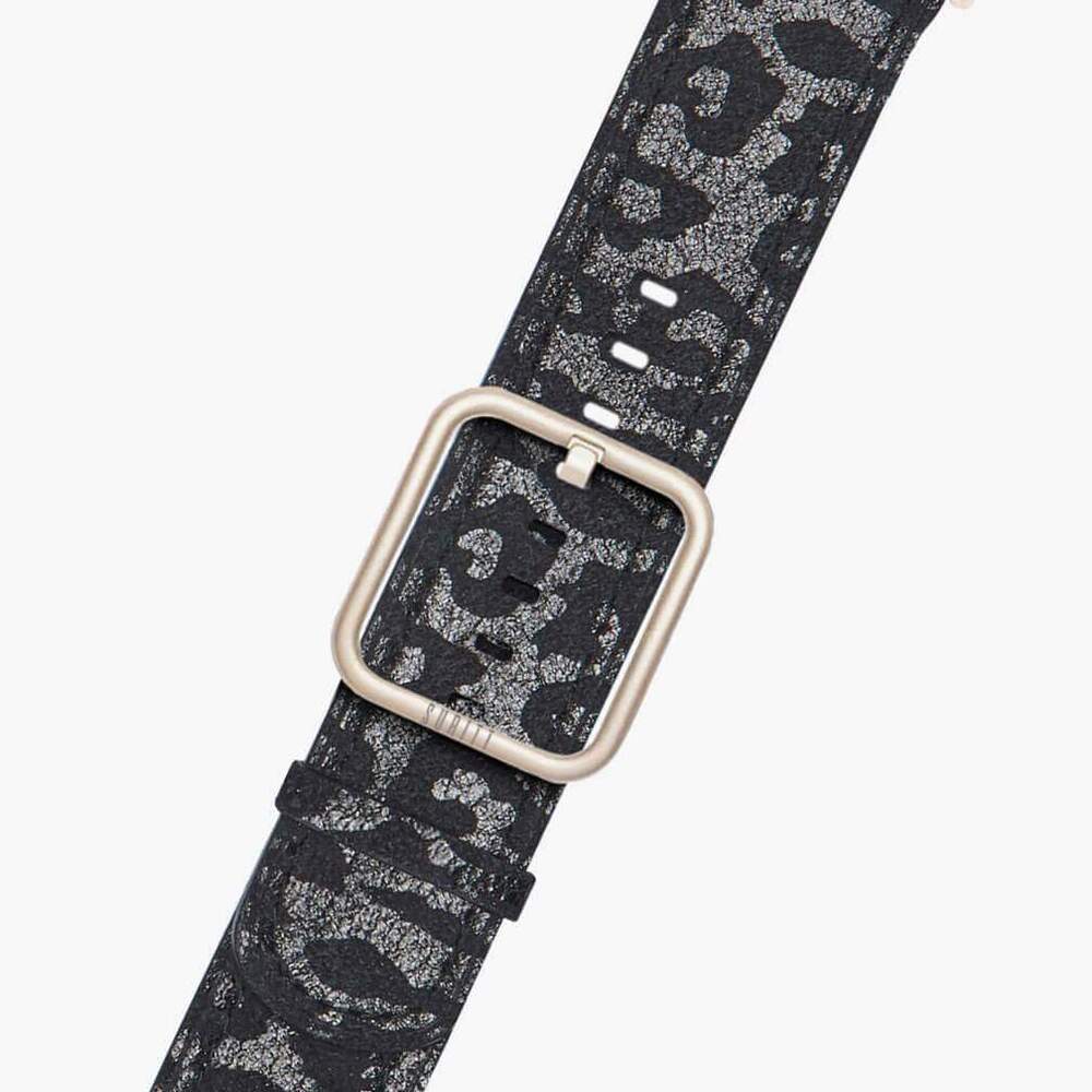 Black leopard print iwatch strap -  Leo