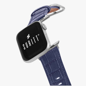 blue cocodrile strap for apple watch - Sidney