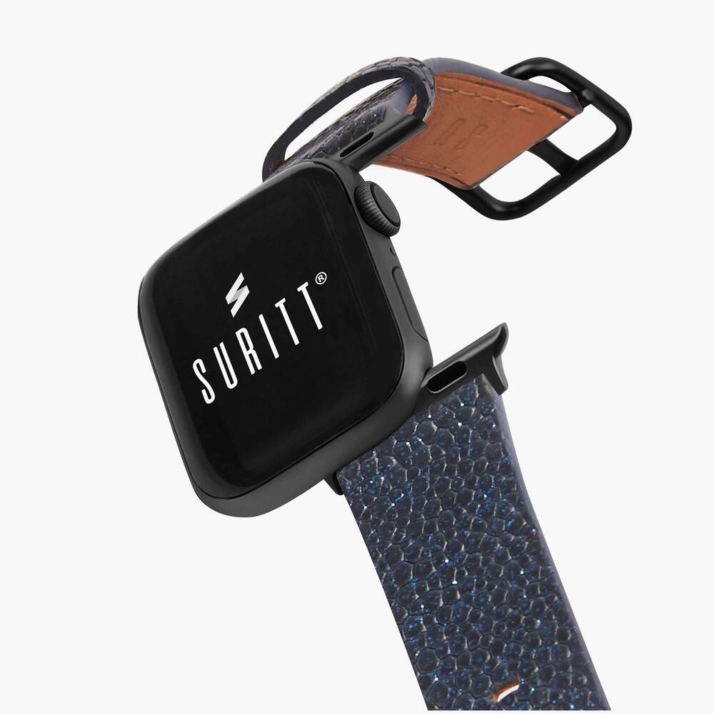 blue leather band for apple watch - New Wonder