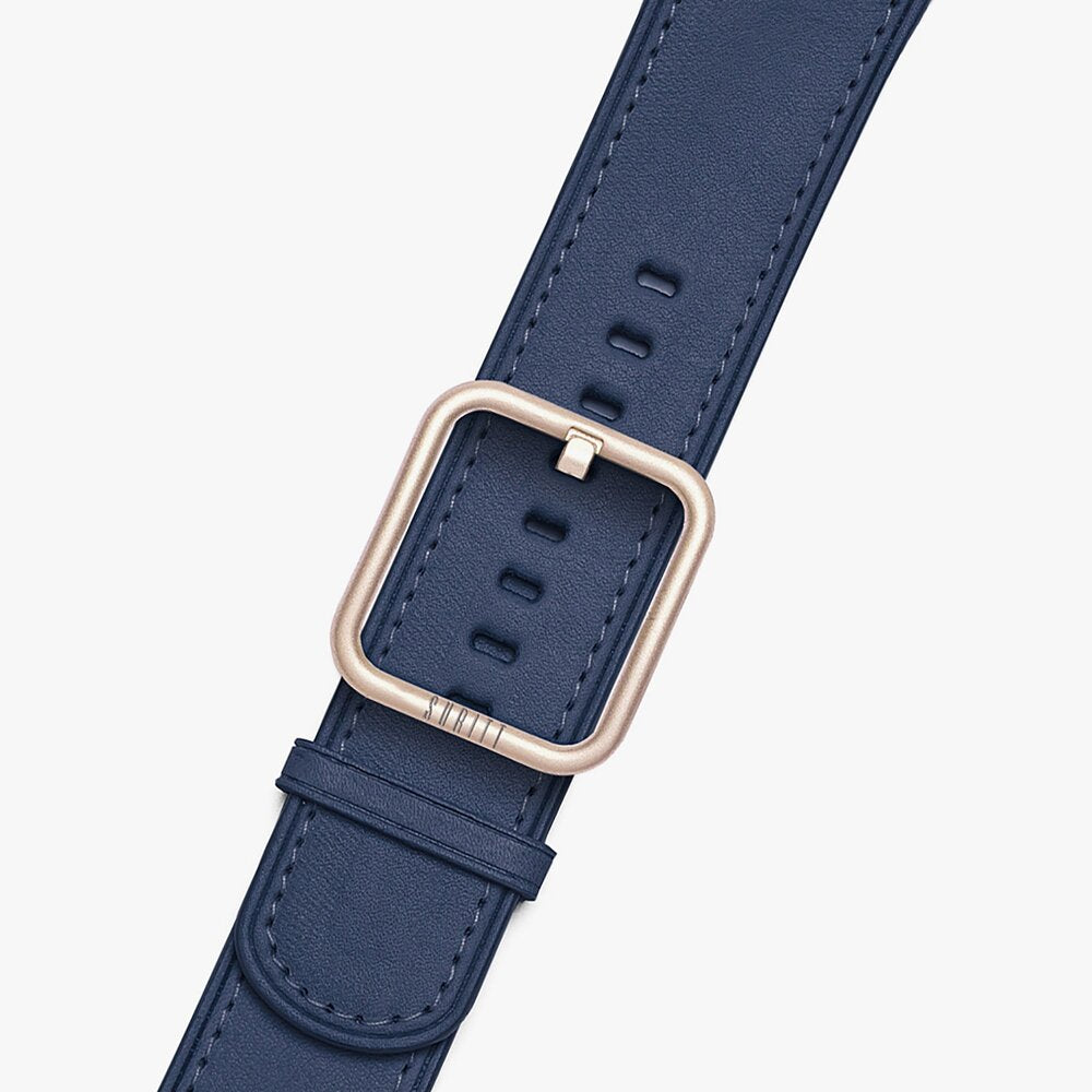 blue leather band for apple watch- suritt
