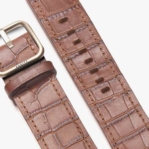 leather brown cocodirle print band for iwatch - Sidney