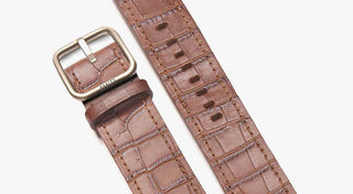 leather brown cocodirle print band for iwatch - Sidney