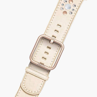 Constellation cream leather strap for apple watch