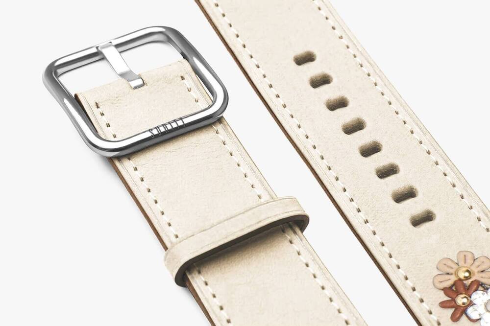 Daisy apple watch cream band with flowers