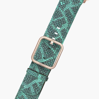 green snake leather apple watch band - Paris