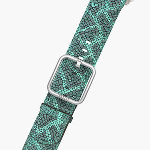 green snake leather band for apple watch - Paris