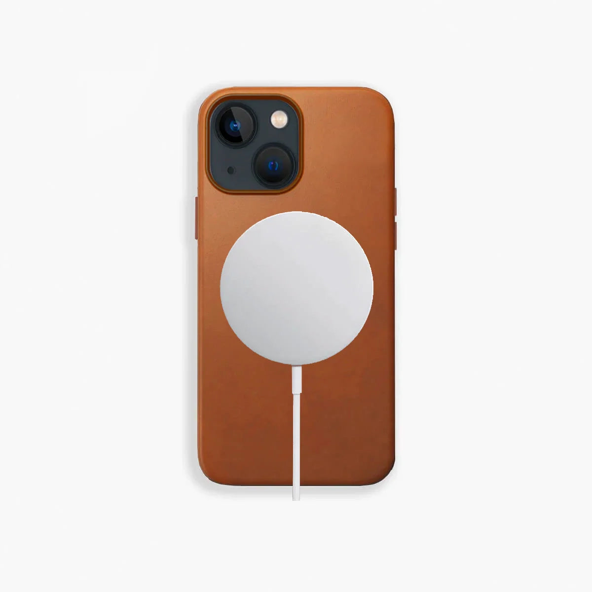 iPhone MagSafe Coque Cuir Saddle Brown