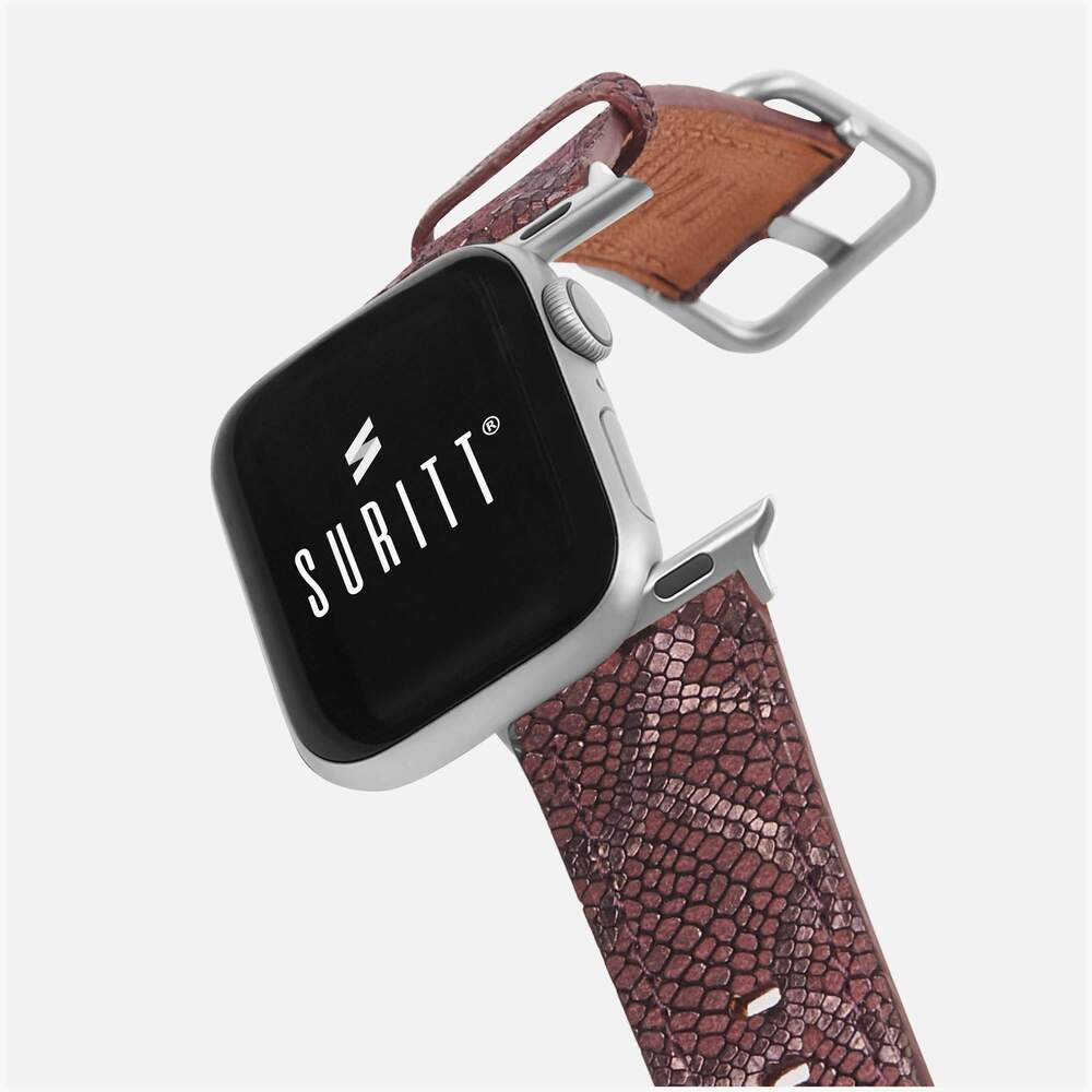 iwatch band Paris Burgundy with snake print