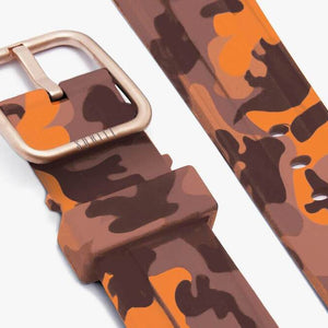 iwatch sport strap with orange camo print