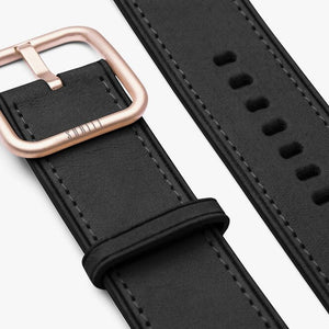 leather apple watch band in black - rio