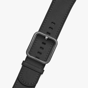 leather apple watch strap in black - Rio