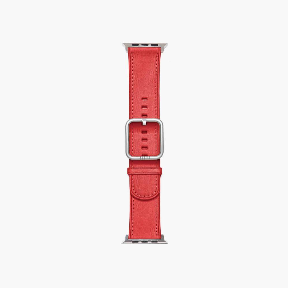 leather band for apple watch - red rio