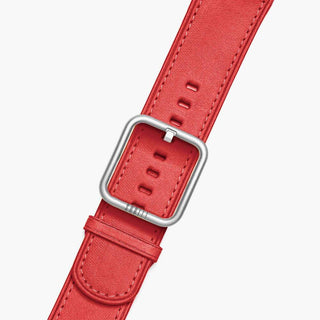 leather band for apple watch in red