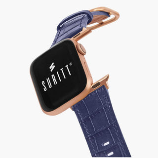 leather blue cocodrile band for apple watch - Sidney