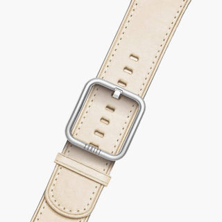 leather iwatch strap - Rio Cream
