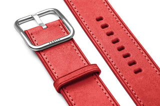 leather strap for apple watch - rio red