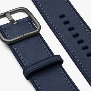 midnight blue leather Rio strap for apple watch