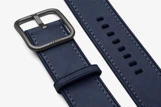midnight blue leather Rio strap for apple watch