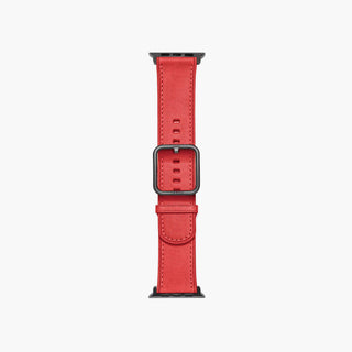red leather for apple watch band- rio