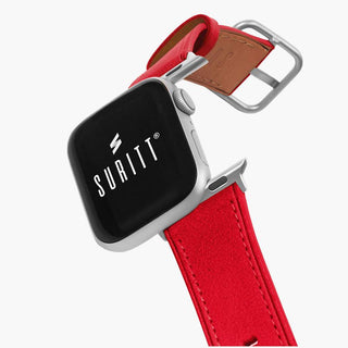 rio red apple watch in leather