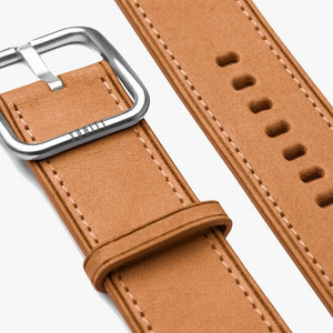 Rio Saddle Brown leather apple watch band