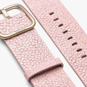 soft pink with gold buckle strap for apple watch- New wonder