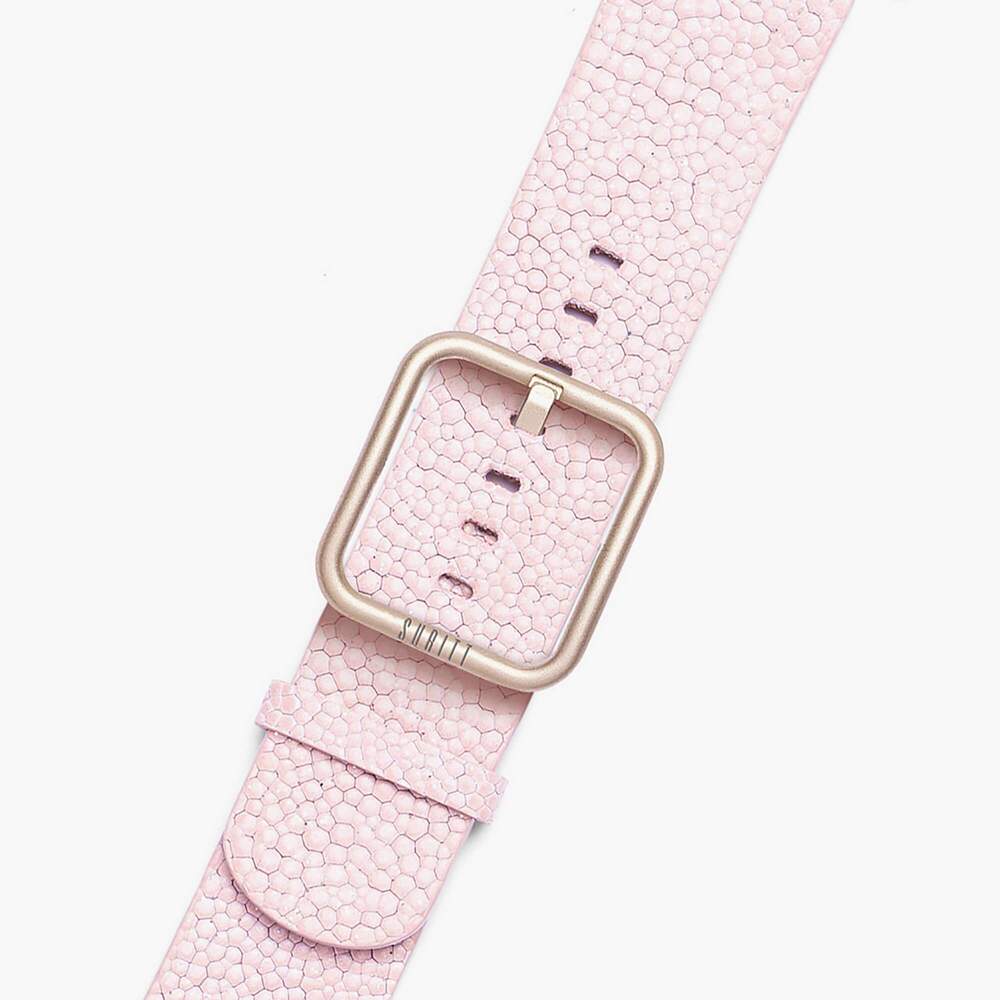 soft pink leather with gold band for apple watch- New wonder