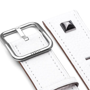 white leather apple watch band - Oslo