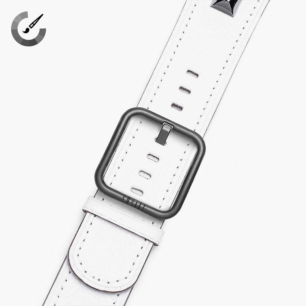White leather band for apple watch - oslo