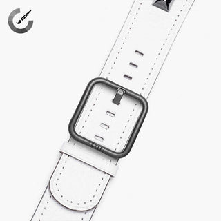 White leather band for apple watch - oslo