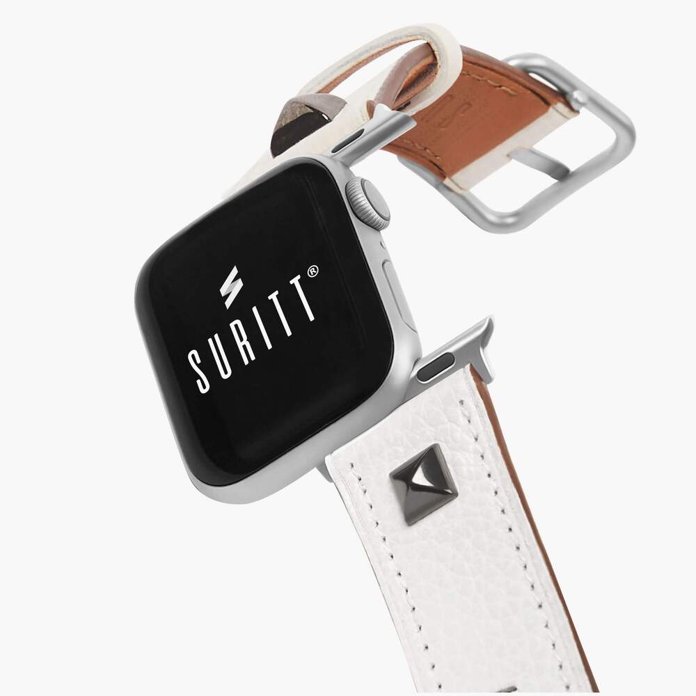 white leather iwatch band - Oslo