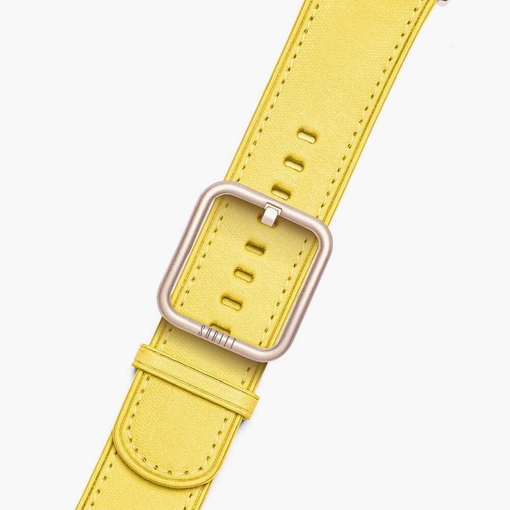 yellow leather strap for apple watch - Rio