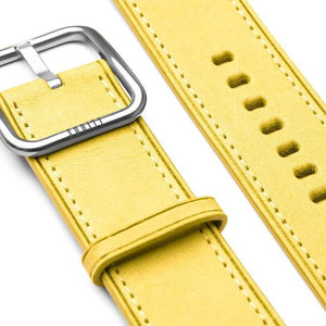 yellow leather strap for iwatch